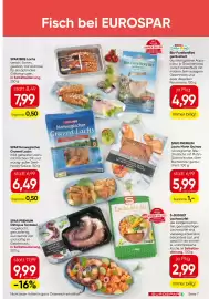 Eurospar Flugblatt Seite 7: Spar Premium Oktopus Tentakel €9,99, S Budget Lachswürfel €2,99