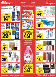 ABC Lavpris tilbudsavis uge 43 Side 10: Vatpinde eller Vatrondeller €4,98, Ambi Pur WC Frisker Startsaet €10,00