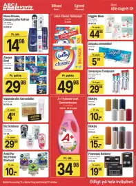 ABC Lavpris tilbudsavis uge 43 Side 10: Vatpinde eller Vatrondeller €4,98, Ambi Pur WC Frisker Startsaet €10,00
