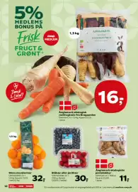 SuperBrugsen tilbudsavis uge 43 Side 13: Blåbær eller jordbær €30,00, Store mandariner €32,00