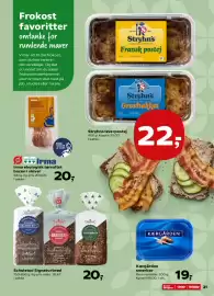 SuperBrugsen tilbudsavis uge 43 Side 23: Schulstad Signaturbrød €20,00, Irma økologisk tørsaltet bacon i skiver €20,00