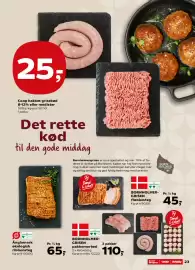SuperBrugsen tilbudsavis uge 43 Side 25: Änglamark økologisk ribbensteg €65,00, BORNHOLMER-GRISEN pakkemærket €110,00