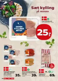 SuperBrugsen tilbudsavis uge 43 Side 26: Coop kyllingefilet €35,00, Xtra! marineret kyllingebryst €39,00