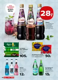 SuperBrugsen tilbudsavis uge 43 Side 32: San Pellegrino 6-pak €50,00, Carlsberg eller Tuborg øl €105,00