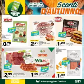 Volantino Elite settimana 43 Pagina 3: Wüber Wüberini Pollo €0,79, Salmone norvegese Fjord €1,99