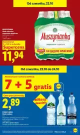 Lidl gazetka tydzień 43 Strona 29: Woda mineralna gazowana magnezowo-wapniowa Muszynianka 6-pak €11,94