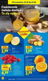 Lidl gazetka tydzień 43 Strona 46: Pomarańcze deserowe luzem Ryneczek Lidla €3,99, Cytryny Ryneczek Lidla €3,99