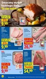 Lidl gazetka tydzień 43 Strona 58: Wołowina polędwica cygańska Rzeźnik €54,99, Boczek XXL Rzeźnik €9,99