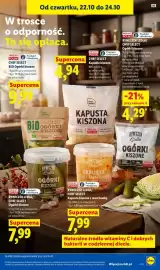 Lidl gazetka tydzień 43 Strona 59: Kapusta kiszona z marchewką Ryneczek Lidla €7,99, Kapusta kiszona Chef Select €4,94