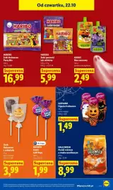 Lidl gazetka tydzień 43 Strona 71: Lizaki Lolli Pops Roshen €1,99, Figurka Halloween Goplana €1,49