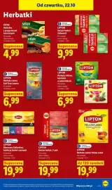 Lidl gazetka tydzień 43 Strona 79: Herbatka z przyprawami korzennymi Vitax €4,99, Zestaw herbat Lipton 3-pak €19,99