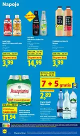 Lidl gazetka tydzień 43 Strona 86: Napój z 70% zawartością soku Watermelon Jumi €3,99, Kompot gruszka Tymbark Po Prostu €3,99