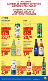 Lidl gazetka tydzień 43 Strona 89: Piwo 1664 Blanc €4,49, Piwo Žatecký Světlý Ležák 8-pak €23,92