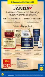 Lidl gazetka tydzień 43 Strona 96: Krem do twarzy na dzień dobry Lifting Premium Janda €29,99