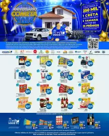 Encarte Cometa Supermercados Página 1: Chantilly président €23,49, Queijo parmesão vigor 195g faixa azul (cilindro) €29,99