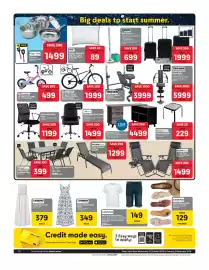 Makro catalogue Page 10: Legend Men's Oversized T-Shirt Men's Roll-up Denim Shorts €149,00, Nordic Mid-back Chair €1.199,00