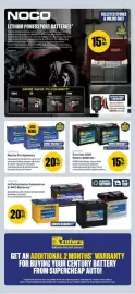 SuperCheap Auto catalogue Page 38: Century Marine Pro Batteries, Century Everride AGM Mower Batteries