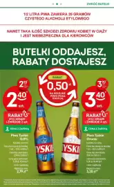 Żabka gazetka Strona 35: Piwo Tyskie Gronie €3,40, Piwo Tyskie 0.0% €2,40