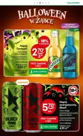 Żabka gazetka Strona 6: Napój energetyczny Black €5,70, Tymbark Jabłko €2,70