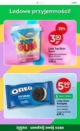 Żabka gazetka Strona 64: Lody Top Gum Koral €3,50, Lody Oreo Kanapka €5,99