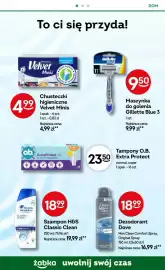 Żabka gazetka Strona 68: Szampon H&S Classic Clean €18,99, Chusteczki higieniczne Velvet Minis €4,99