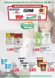 Catálogo Supermercados Mariano Max Página 13: Manfrey yogur €1.899,00, Manfrey crema de leche €3.690,00