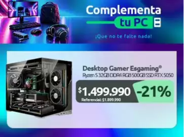 Catálogo PC Factory Página 9: Desktop gamer €1.499.990,00