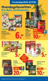 Lidl tilbudsavis uge 44 Side 34: Freshona økologisk classic eller light kokosmælk €6,00, Yum Yum/Nissin Instantnudler €5,00