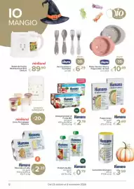 Volantino Io Bimbo Pagina 12: Set Cucchiaio e Forchetta chicco €6,29, Miniland Linea Portapappa Valencia