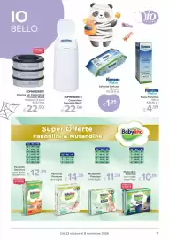 Volantino Io Bimbo Pagina 17: Pannolini Sensitive Babylino €12,39, Foppapedretti Contenitore Pannolini MissK €22,90