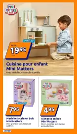 Catalogue Action semaine 43 page 16: Mini Matters Aliments en bois €4,95, Mini Matters Machine à café en bois €7,95