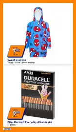 Catalogue Action semaine 43 page 17: Duracell Piles Everyday Alkaline AA €9,99, Sweat oversize €7,95