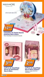 Catalogue Action semaine 43 page 19: Max & More Calendrier de l'Avent beauté €12,99, Max & More Glamour €2,99