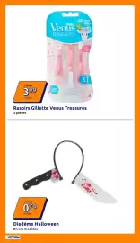 Catalogue Action semaine 43 page 28: Diadème Halloween €0,74, Gillette Rasoirs Venus Treasures €3,99