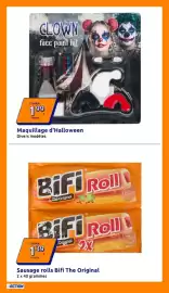 Catalogue Action semaine 43 page 29: Bifi Sausage rolls €1,39, CLOWN face paint kit €1,99