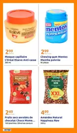 Catalogue Action semaine 43 page 30: Choco Mome Fruits secs enrobés de chocolat €2,49, Natural Happiness Amandes Raw €4,99