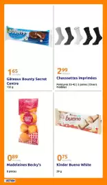 Catalogue Action semaine 43 page 31: Kinder Bueno White €0,75, Becky's Madeleines €0,89