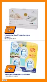 Catalogue Action semaine 43 page 4: Carmen Couverture chauffante électrique €12,95, Febreze Désodorisants Ambi Pur €6,24