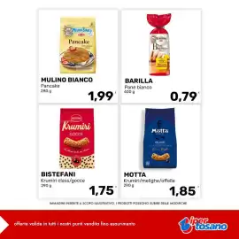 Volantino Iper Tosano settimana 43 Pagina 2: Bistefani Krumiri class/gocce €1,75, Mulino Bianco Pancake €1,99