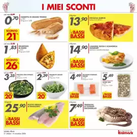 Volantino Italmark Pagina 9: Fagiolini lessati €2,39, Salmone fishsteak Gimar €4,49