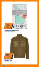 Volantino Action settimana 43 Pagina 17: Card profumate Limpro €1,28, Giacca in pile €7,95