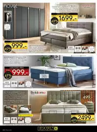 Möbel Braun Prospekt Seite 16: Beldomo sleep MOTOR-BOXSPRINGBETT €2.499,00, BOXSPRINGBETT, Bezug blue, Füße Metall €999,00