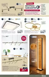 Möbel Rieger Prospekt Seite 21: LED-Deckenleuchte, Metall goldfarben €199,99, LED-Deckenleuchte €99,99