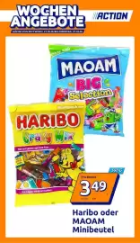 Action Prospekt woche 43 Seite 1: Haribo oder MAOAM Minibeutel €3,49