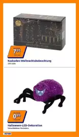 Action Prospekt woche 43 Seite 12: Kaskaden-Weihnachtsbeleuchtung €7,95, Halloween-LED-Dekoration €0,99