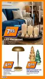 Action Prospekt woche 43 Seite 13: LED-Kerzenset €7,95, Tischlampe €4,99