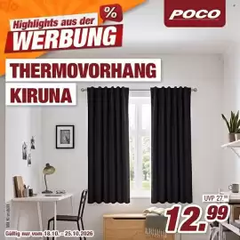 Poco Prospekt woche 43 Seite 6: Mit Kl erstellt 0/0% Highlights aus der % POCO WERBUNG THERMOVORHANG KIRUNA N Gültig nur vom