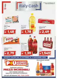 Volantino Italy Cash Pagina 1: Coca Cola €1,39, Olio di Semi di Girasole DESANTIS €1,78