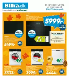 Bilka tilbudsavis uge 43 Side 44: AEG Kondenstørretumbler €3.999,00, AEG Vaskemaskine €3.333,00