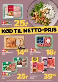 Netto tilbudsavis uge 43 Side 12: Velsmag hakket grise- og kalvekød €18,00, Spot ovnklar flæsketeg €14,95